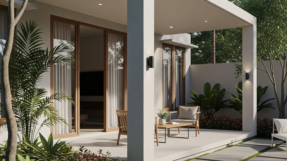 10 Inspirasi Model Tiang Teras Segi Empat Estetik, Bikin Rumah Minimalis Tampak Mewah