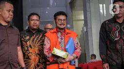 Berdasar hasil penyidikan KPK, Syahrul diduga melakukan pemerasan dalam jabatan, melakukan gratifikasi, serta pencucian uang di lingkungan Kementerian Pertanian (Kementan). (Liputan6.com/Angga Yuniar)