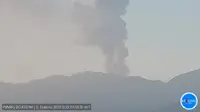Gunung Dukono di Halmahera Utara mengalami erupsi pada Jumat (29/12/2023), pukul 07.03 WIT. (Liputan6.com/ Dok. Magma ESDM)