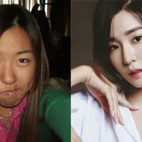 Penampilan Tiffany SNSD saat masih belia dan sekarang sangatlah berbeda. Dulu ia terlihat kucel, tapi sekarang ia tampak begitu cantik menawan. (Foto: koreaboo.com)