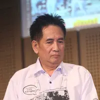 Sys Ns di preskon film Pacarku Anak Koruptor (Andy Masela/bintang.com)