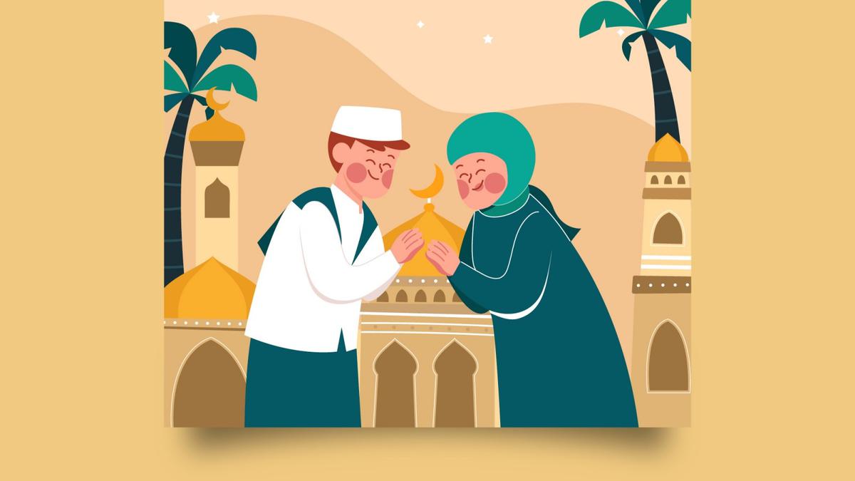 5 Contoh Backdrop atau Banner Halal Bihalal 2025 yang Unik dan Seru