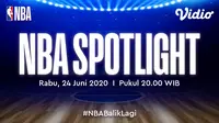 Saksikan serial dokumenter NBA Spotlight di aplikasi streaming Vidio. (Sumber: Vidio)