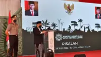 Wakil Presiden Ma’ruf Amin di acara Kongres Umat Islam untuk Indonesia Lestari di Masjid Istiqlal Jakarta (Foto: Dok Setwapres)