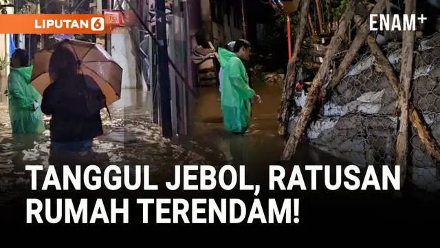 VIDEO: Tanggul Petogogan Jebol Lagi! Ratusan Rumah Terendam Banjir