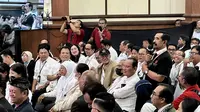 Periset BRIN berkumpul di Bali. Mereka berdiskusi dengan Ketua Dewan Pengarah BRIN Megawati Soekarnoputri dan jajarannya. (Foto: Putu Merta/Liputan6.com).