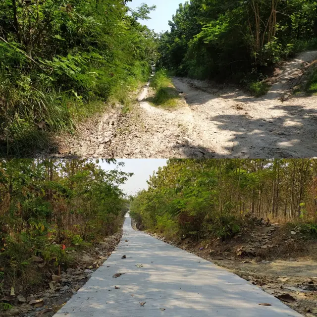 Pembangunan dengan rigid beton Jalan Bringin-Boan 2