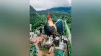 Hotel berbentuk ayam setinggi 35 meter di Filipina masuk dalam rekor dunia Guinness World Records. (Facebook/ CAMPUESTOHAN HIGHLAND RESORT)