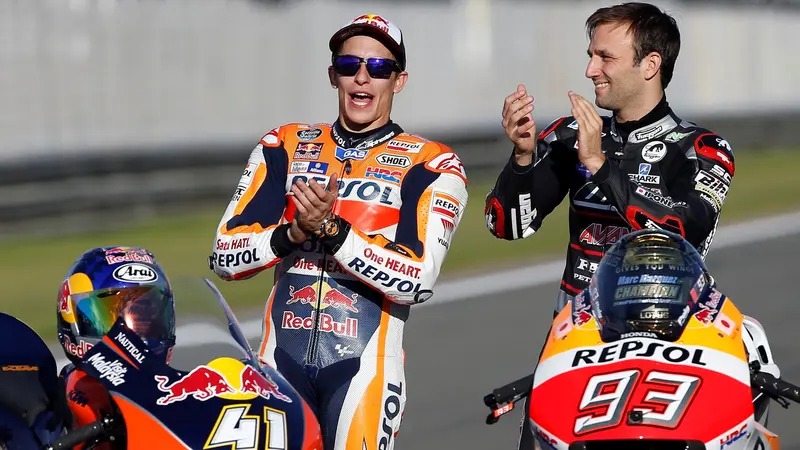 Marc Marquez, Johann Zarco, Valentino Rossi