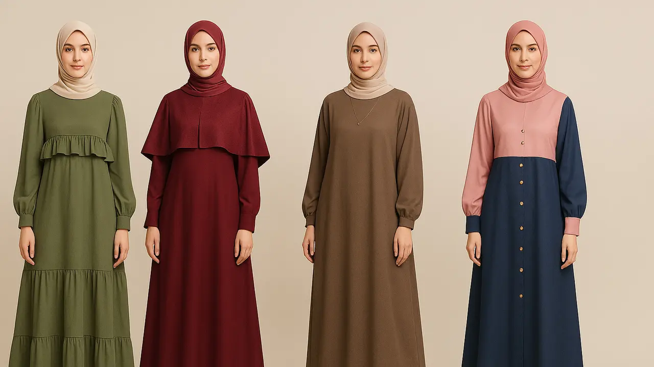 Model Gamis Polos