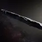 Ilustrasi Oumuamua, asteroid yang berasal dari 'dunia lain'. (Foto: ESO/M. KORNMESSER)