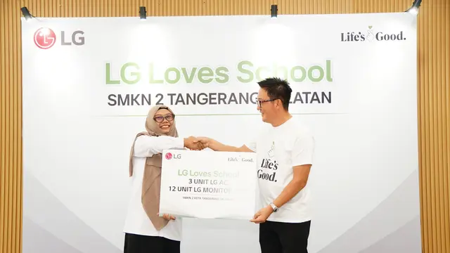 LG Perkuat Pendidikan Vokasi Lewat Program LG Loves School, Beri Bantuan Monitor hingga Renovasi Kelas Multimedia di SMKN 2 Tangsel