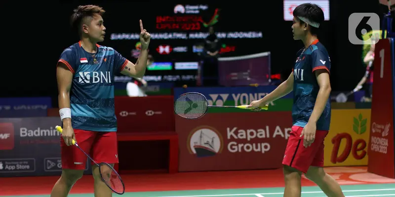 Apriyani Rahayu dan Siti Fadia di Indonesia Open 2023