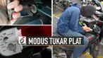 Polisi membongkar praktik pencurian motor dengan modus plat nomor palsu.