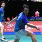 Setelah di babak 64 besar mendapat bye, unggulan pertama Marcus Fernaldi Gideon/Kevin Sanjaya Sukamuljo berhasil mengalahkan ganda putra asal Republik Ceska, Jaromir Janacek/Tomas Svejda di babak 32 besar. The Minions berhasil menang dua game langsung 21-14, 21-13 dalam waktu 25 menit. (PBSI)