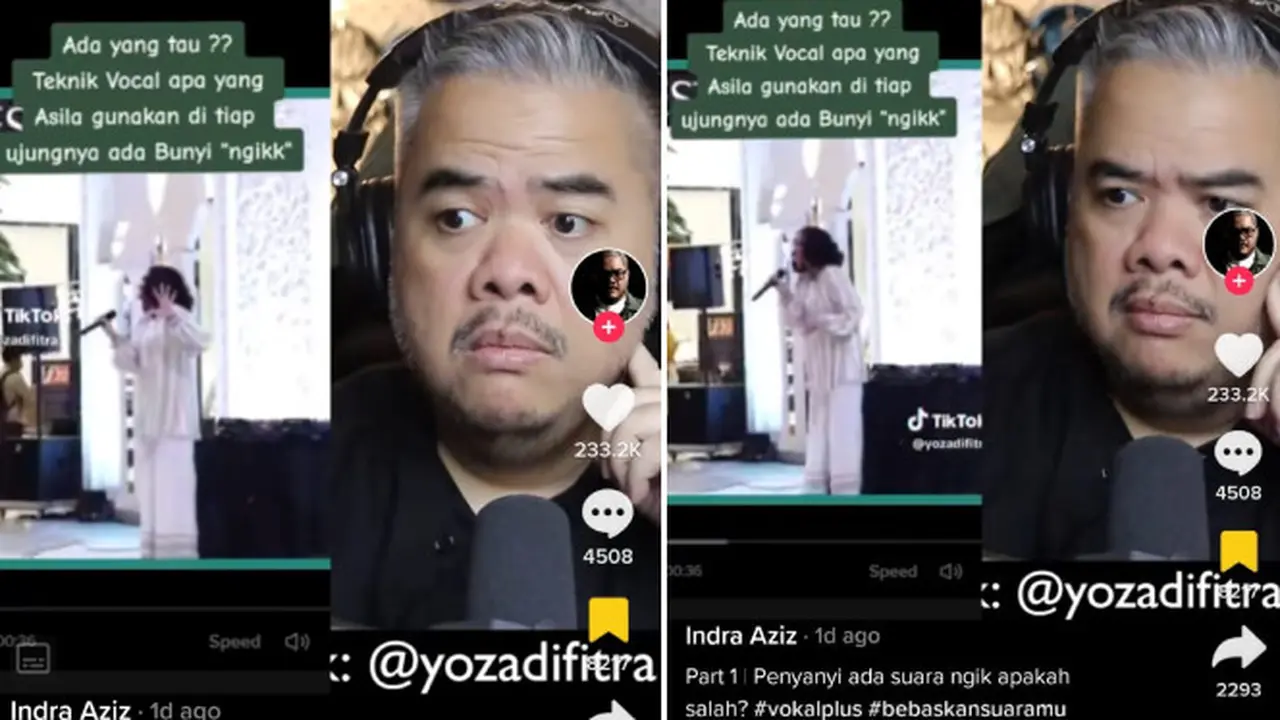 Indra Aziz yang Pernah Menjadi Pelatih Vokal Agnez Mo, Raisa, hingga Afgan Memberikan Penilaiannya Terhadap Suara Asila Maisa Anak Ramzi yang Dicibir dan Dihujat Warganet Gara-Gara Suara Ngik Ngik Saat Bernyanyi (TikTok IndraAziz)
