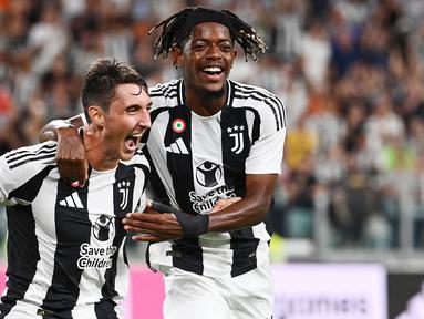 Juventus memulai Liga Italia musim ini dengan kemenangan telak atas Como. (AFP/Isabella Bonotto)