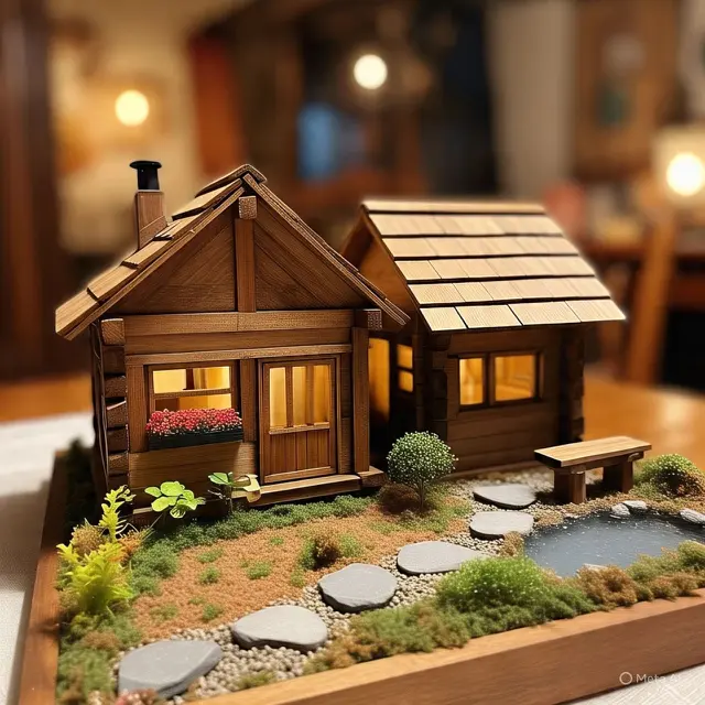 Model Rumah dengan Kebun Mungil (created by AI)