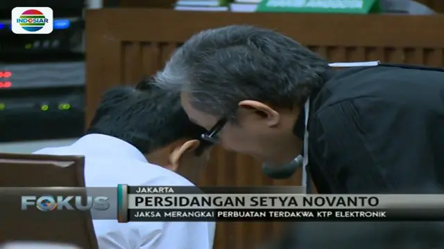 Selama persidangan jaksa merangkai perbuatan terdakwa Setya Novanto dalam kasus KTP Elektronik ini.