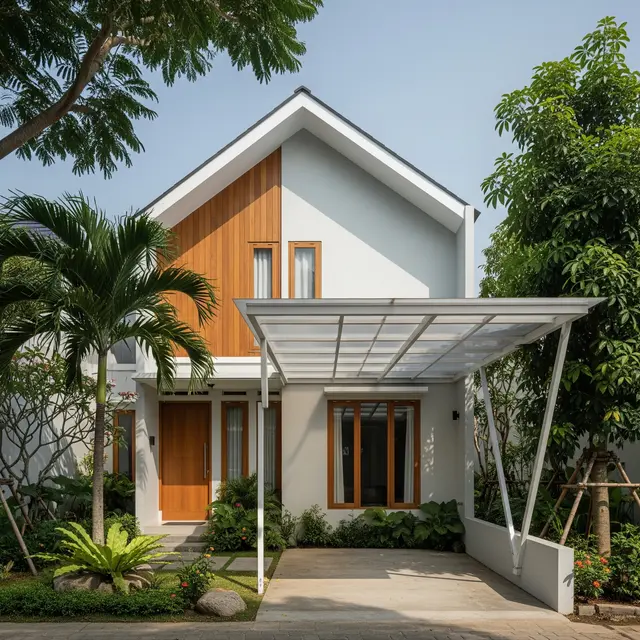 9 Model Rumah Atap Pelana Minimalis dengan Carport Baja Ringan, Makin Diminati