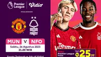 Link Live Streaming Manchester United Vs Nottingham Forest di Vidio, 26 Agustus 2023