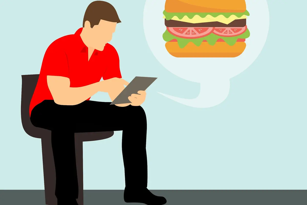 Ilustrasi Membeli Makanan Online