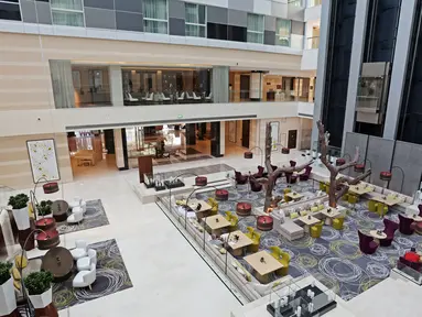 Hotel Hyatt Regency Oryx Doha, Qatar akan menjadi tempat tinggal Timnas Ekuador selama perhelatan akbar Piala Dunia 2022. (AFP/Karim Jaafar)
