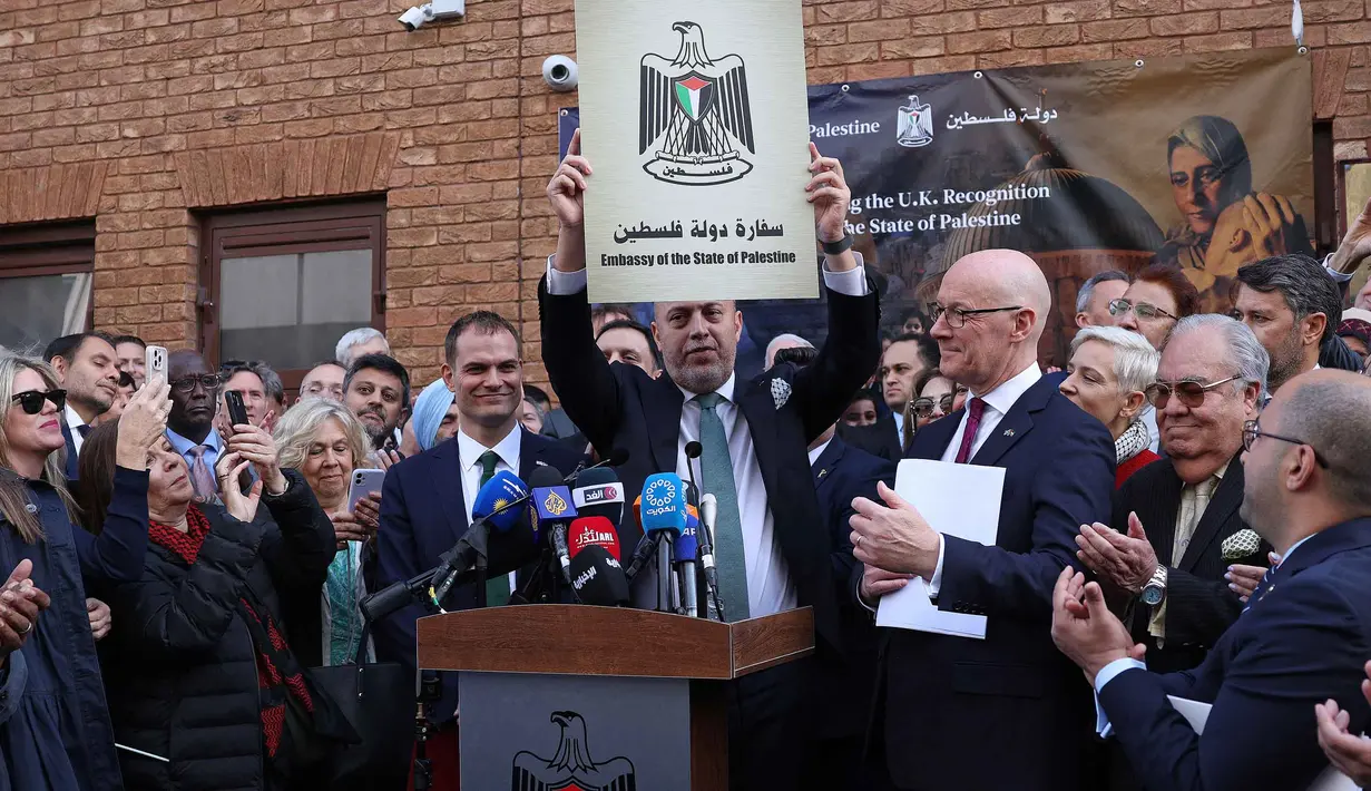 Sebelumnya, Prancis, Luksemburg, dan Malta mengumumkan rencana serupa untuk mengakui Palestina di Sidang Umum PBB. (Adrian DENNIS/AFP)