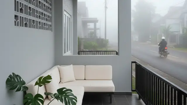 Warna Cat Teras Anti Kusam untuk Rumah Pinggir Jalan. AI