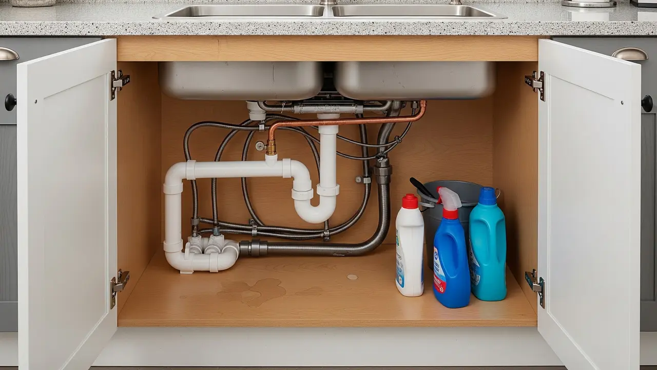 Area Bawah Wastafel Dapur (Image by Gemini AI)