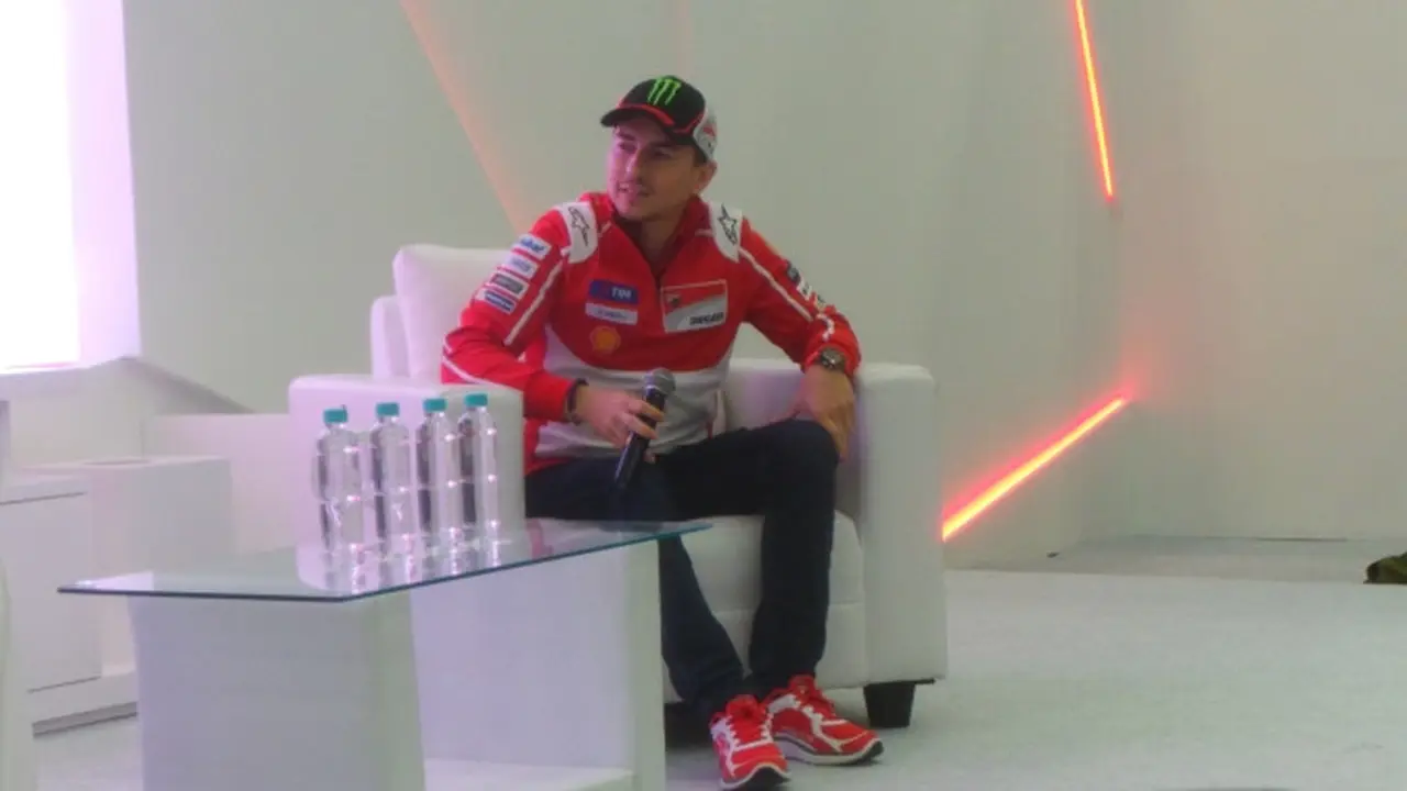 Pembalap Ducati Corse, Jorge Lorenzo di ICE BSD City, Tangerang