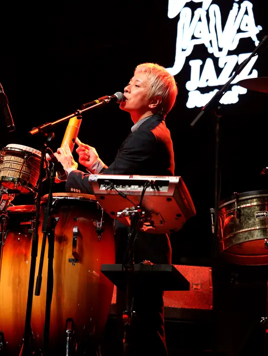 "Pertama kami main di Sound Fest 2014. Dari situ saya tahu tentang Java Jazz. Saya pikir kalau misalnya Tokyo Ska main di Java Jazz, bagus juga ya. Ternyata bisa secepat ini manggungnya," kata Atshusi Yanaka. (Andy Masela/Bintang.com)