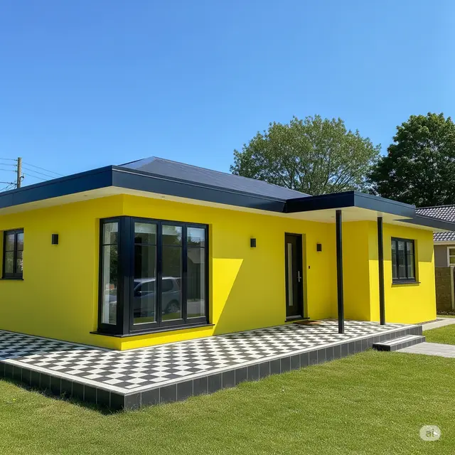 Ide Rumah Sederhana Warna Kuning dan Kombinasinya.