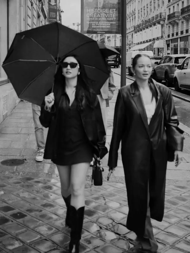 Gaya modis Febby Rastanty dan Enzy Storia di Paris. (credit:instagram.com/febbyrastanty)