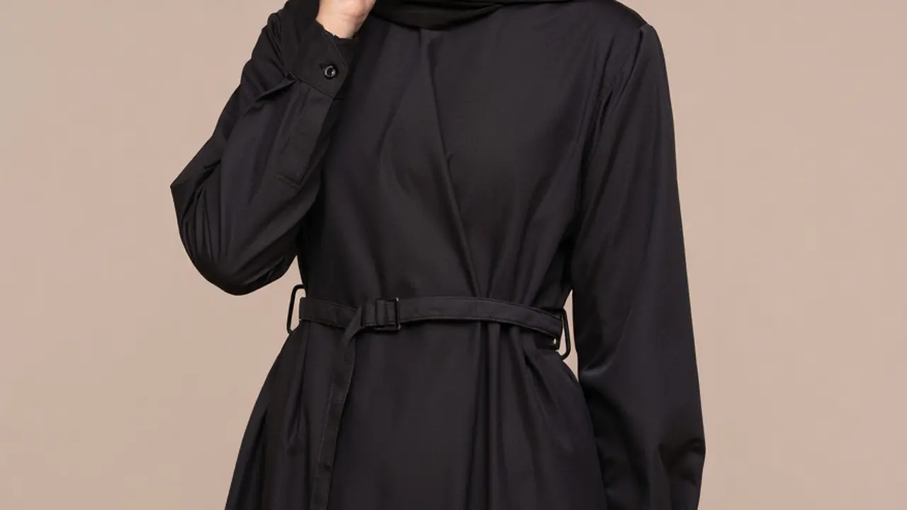 Dress Panjang Polos Elegan Muslim Modern