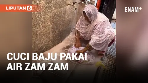 VIDEO: Viral Emak-Emak Jemaah Haji Cuci Pakaian Pakai Air Zam Zam, Emang Boleh?