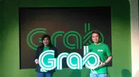 (ki-ka) Kiki Rizki, Country Head of Marketing GrabBike Indonesia dan Ridzki Karmadibrata, Managing Director Grab Indonesia