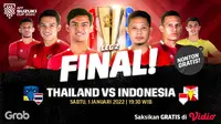 Link Live Streaming Final Leg Kedua Piala AFF 2020 : Thailand Vs Indonesia di vidio. (Sumber : dok. vidio.com)