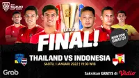 Link Live Streaming Final Leg Kedua Piala AFF 2020 : Thailand Vs Indonesia di vidio. (Sumber : dok. vidio.com)