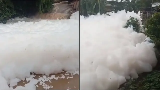 Viral Limbah Busa Tutupi Kali di Depok hingga Ketinggian 5 Meter, Jadi Sorotan