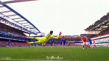Kiper Chelsea, Thibaut Courtois masuk deretan pertama kiper heroik Liga Inggris pekan ke 24. (BallBall Video)