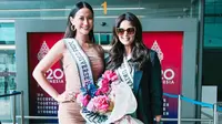 Miss Universe 2021, Harnaaz Kaur Sandhu, tiba di Indonesia, 25 Mei 2022, jelang malam final Puteri Indonesia 2022, 27 Mei 2022. (dok. Instagram @officialputeriindonesia/https://www.instagram.com/p/Cd9n5-ZvWIj/)
