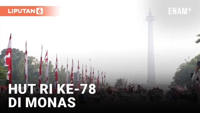 Ribuan Masyarakat Padati Area Monas di HUT Ke-78 Kemerdekaan RI