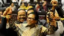 Oesman Sapta meraih suara terbanyak yakni 67 suara dari delapan calon pimpinan yang ada, Jakarta, (6/10/14). (Liputan6.com/Andrian M Tunay)