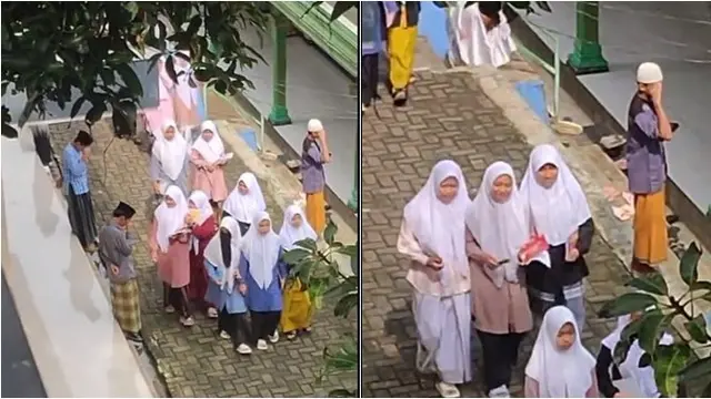 Video Santri Laki-Laki Hindari Pandangan dari Perempuan Ini Viral, Banjir Pujian