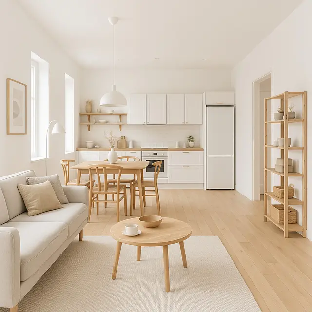 Rumah Scandinavian 6x9 dengan Konsep Open-Plan