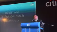  Batara Sianturi, Chief Executive Officer Citi Indonesia, menyampaikan sambutan di acara peluncuran Citi Prestige. (Foto: Citi Indonesia)