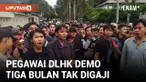 Gaji Tiga Bulan Belum Dibayarkan, Ratusan Pegawai DLHK Gelar Mogok Kerja