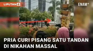 Aksi tidak terpuji dilakukan seorang pria di ruang publik. Terjadi saat gelaran acara nikah massal sebagai rangkaian peringatan Hari Jadi Kota Madiun ke-104. Pria tersebut mencuri satu tandan pisang yang menjadi hiasan acara.