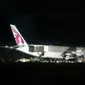 Pesawat Qatar Airways secara mendadak berhenti menjelang penerbangan rute baru dari Ameirka menuju Doha. (Metro)